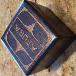 Aruba Wooden Keepsake Jewelry  Trinket Holder Storage Home Decor Squar Box.